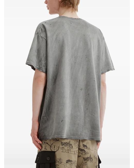 WESTFALL Gray Graphic-Print T-Shirt for men