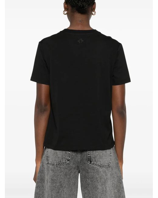 Maje Black Embroidered T-Shirt