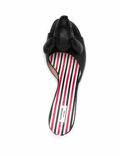 Thom Browne Black Hector-Motif Sandals