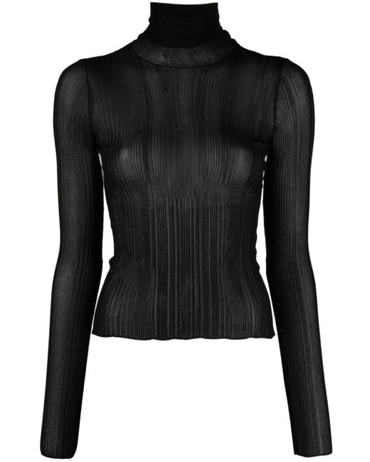 Haut en maille à effet de transparence Givenchy en coloris Black