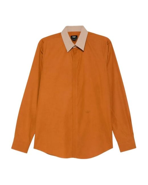 Fendi Orange Shirts for men