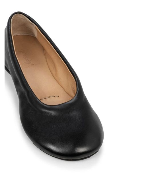 Marsèll Black Zerotto Leather Ballerina Shoes