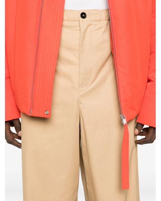 Jil Sander Natural Elasticated-Waistband Trousers for men