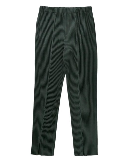 Homme Plissé Issey Miyake Green Pleated Trousers for men