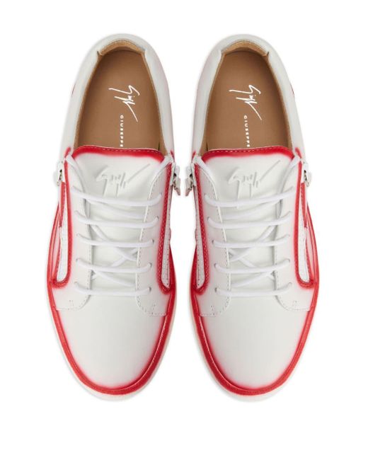 Giuseppe Zanotti Pink Frankie Seam-detail Low-top Sneakers for men