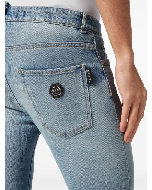 Philipp Plein Skinny Jeans Met Logo-applicatie in het Blue voor heren