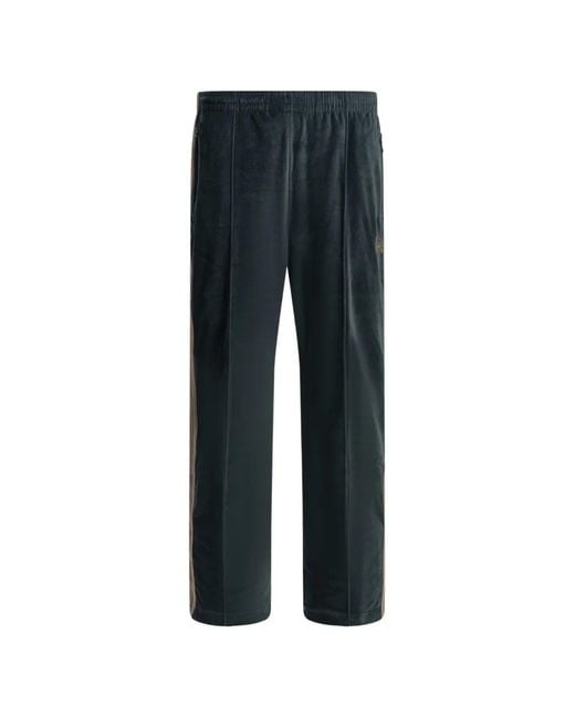 Needles Black Embroidered-Logo Track Pants for men