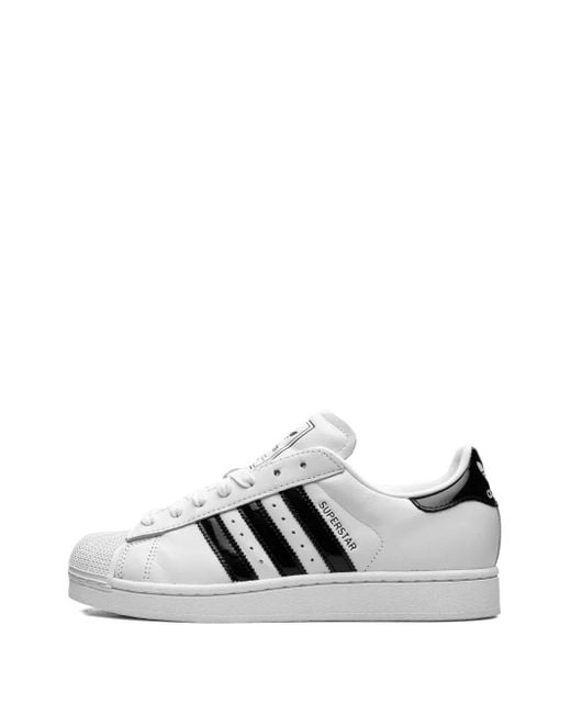 Adidas White Superstar Ii Stripe-Detail Sneakers