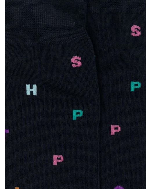 Paul Smith Black Logo-embroidered Socks for men