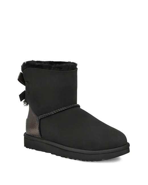 Ugg Black Mini Bailey Bow Ankle Boots