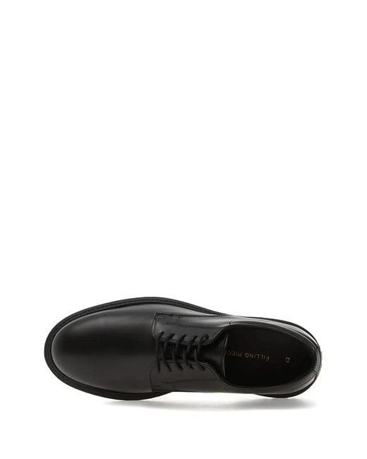 Filling Pieces Black Clean Derby Shoes