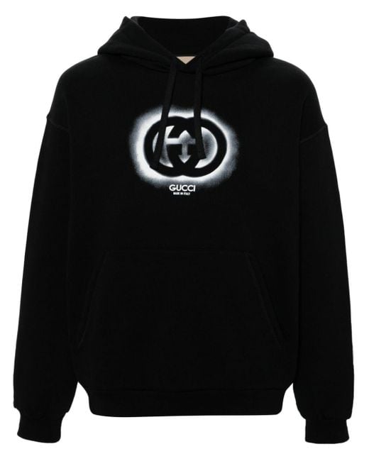 Gucci Hoodie mit Logo-Print in Black für Herren