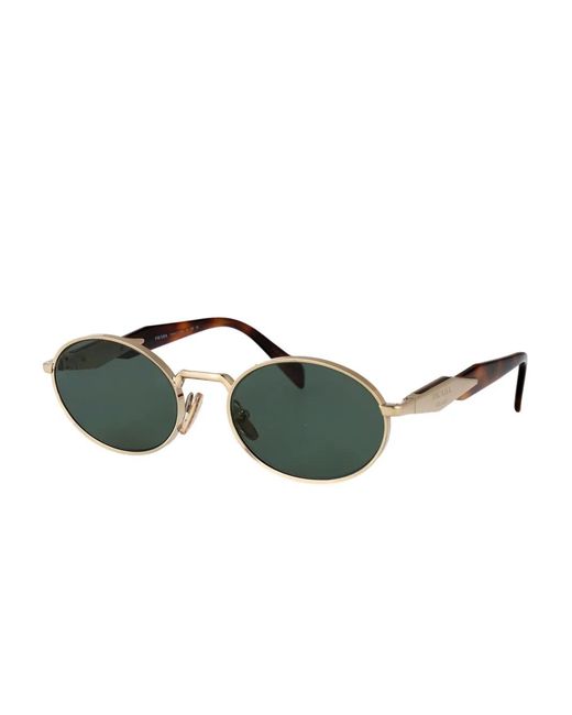 Prada Green Oval-Framed Sunglasses
