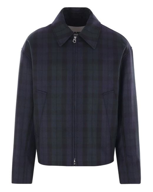 Bomber Con Zip di Jil Sander in Blue da Uomo
