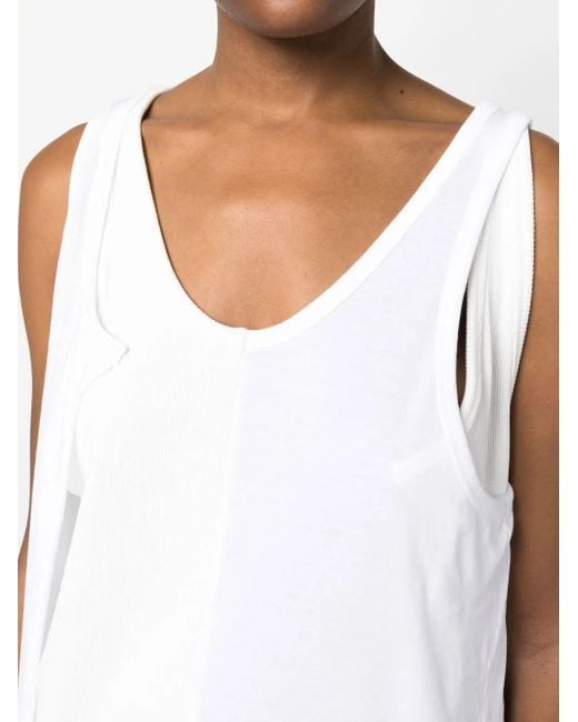 MM6 by Maison Margiela White Sleeveless Top