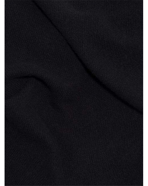 Lottusse Black Berna Logo-Patch Scarf for men