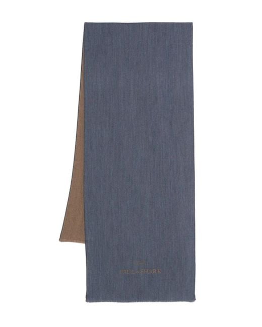 Paul & Shark Gray Two-tone Wool Scarf for men