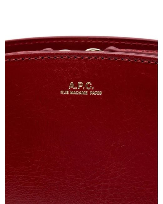 Bolso de hombro Demi-Lune A.P.C. de color Red