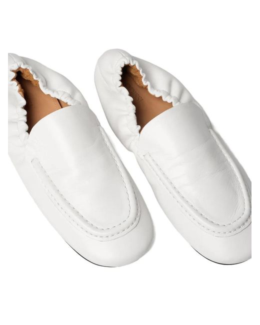 Odissi White Juno Leather Loafers