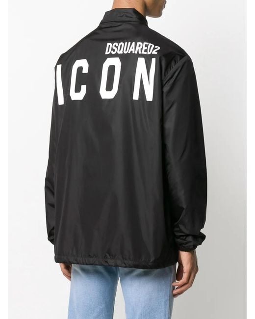 DSquared² Black Back Logo Field Jacket for men