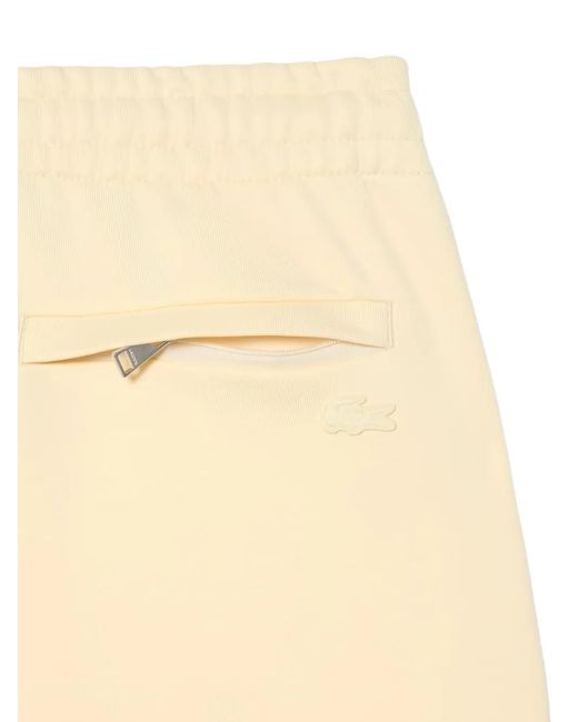 Lacoste White Drawstring Zip-Pocket Trousers for men