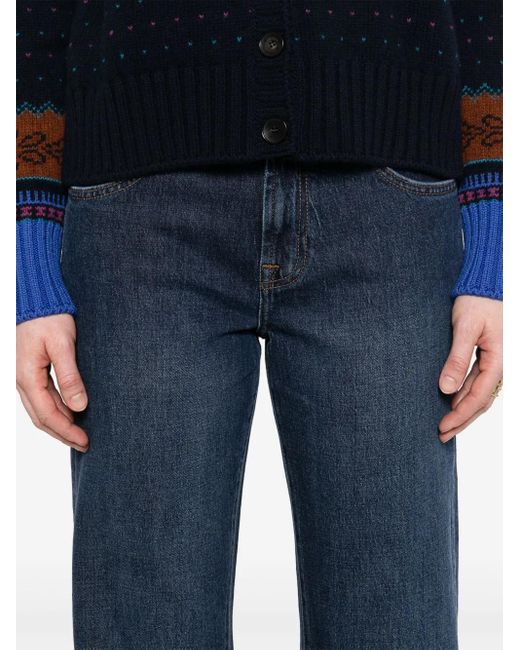 7 For All Mankind Jeans Met Gebleekt Effect in het Blue