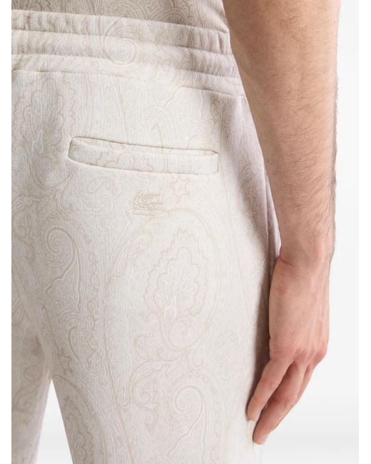 Etro Gray Arnica-Motif Track Trousers for men