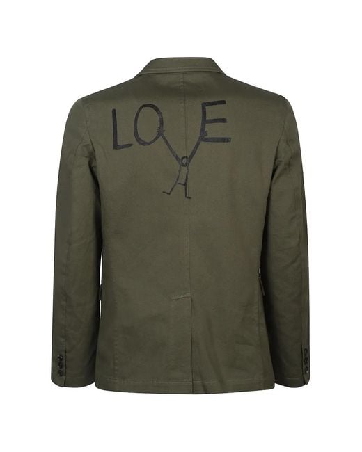 Comme des Garçons Green Printed Jacket for men