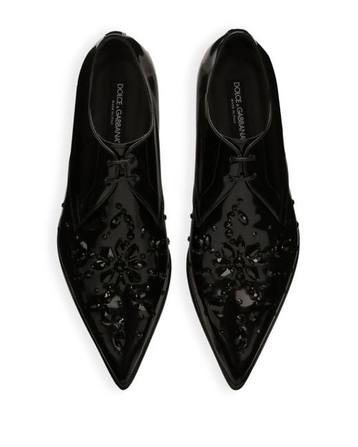 Dolce & Gabbana Derby Schoenen Met Stras in het Black voor heren