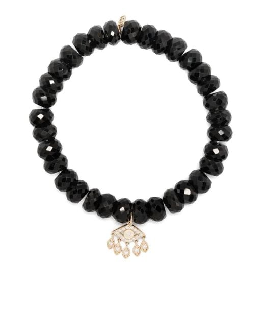 Sydney Evan Black 14Kt Tear Drops Evil Eye Multi-Stone Bracelet