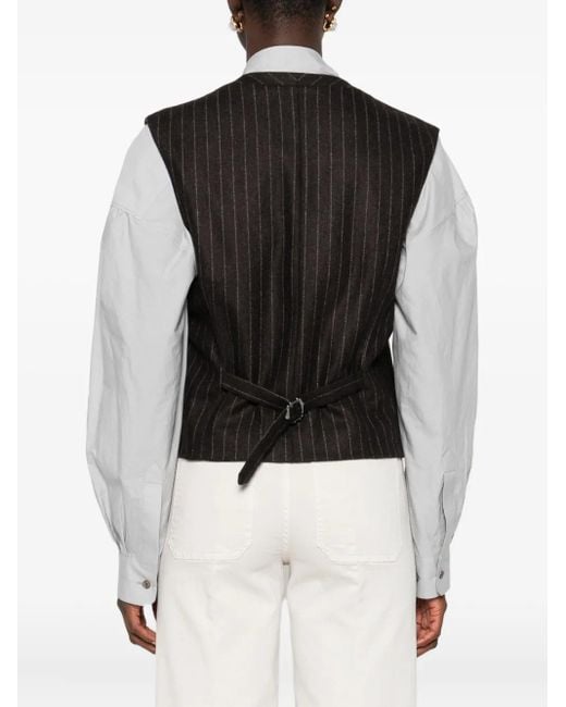 Blazé Milano Black Pinstripe Buttoned Waistcoat