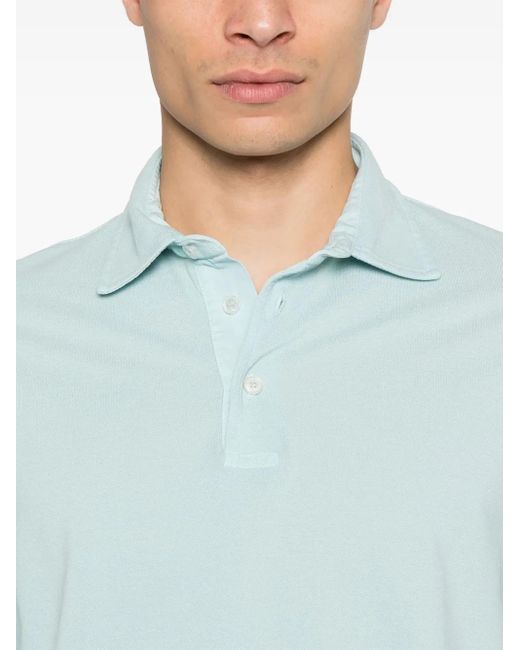 Fedeli Blue Piqué Polo Shirt for men