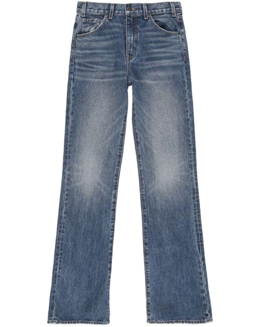 Nili Lotan Blue Joan Straight-leg Cotton Jeans