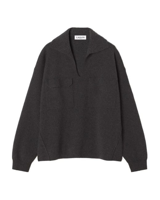 Lanvin Pullover mit Tasche in Black für Herren