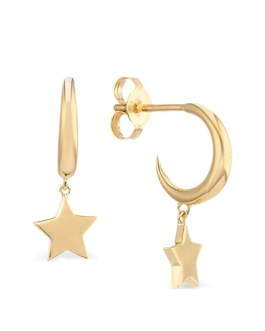 Auree Jewellery Metallic Créoles Alta Moon Star