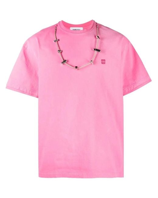 Ambush T-Shirt Met Detail in het Pink