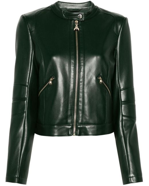 Patrizia Pepe Green Faux-leather Jacket