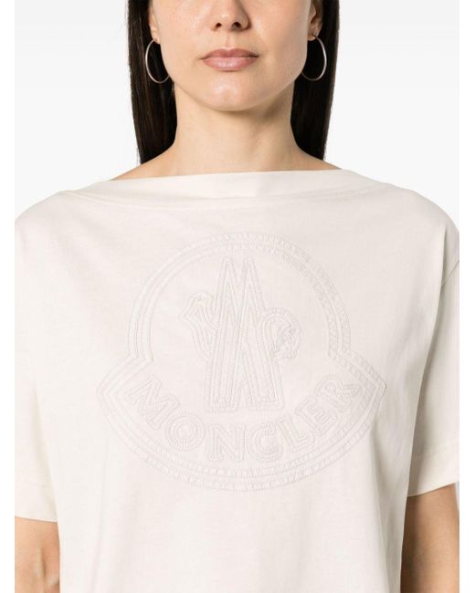 Moncler T-shirt Met Logo-applicatie in het White
