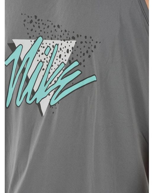 Nike Gray Logo-Print Sleeveless Tank Top for men