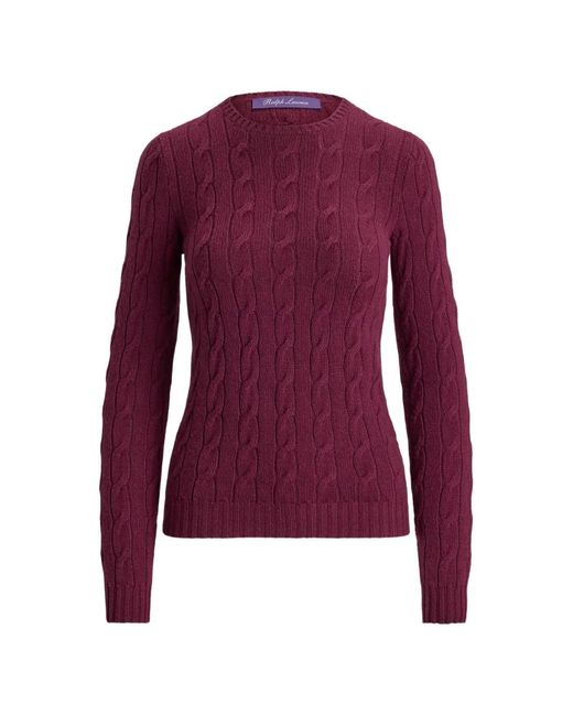 Polo Ralph Lauren Purple Cable-Knit Sweater