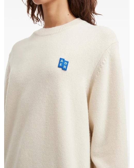 Adererror White Logo-Patch Sweater