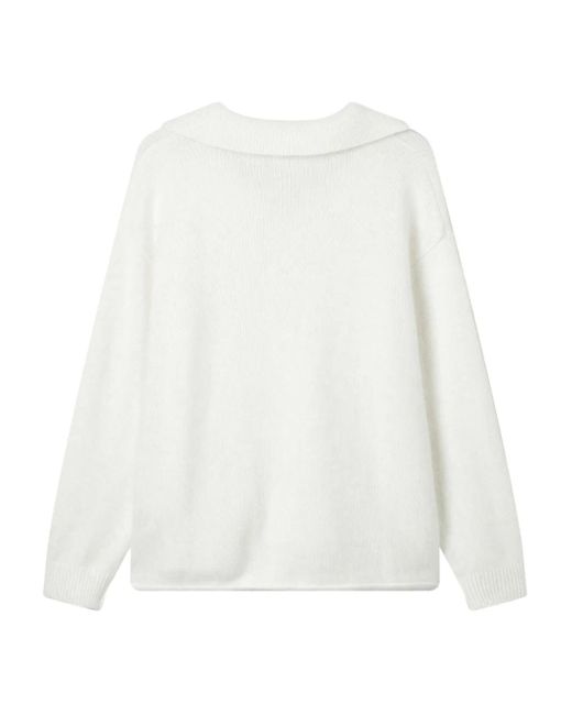 B+ AB White Pompom Sweater