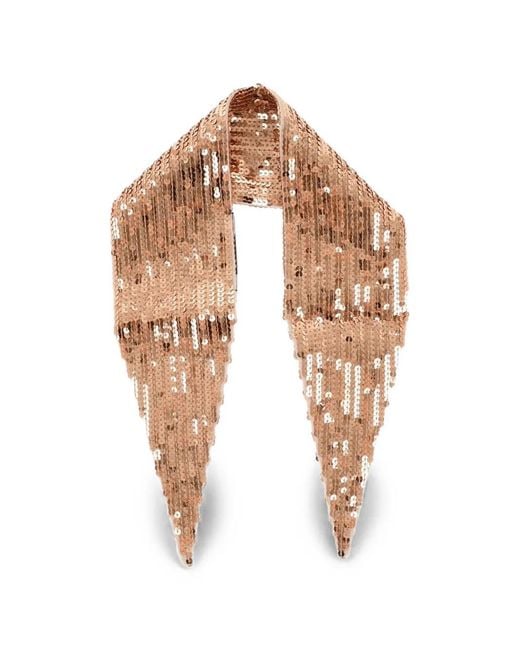 DSquared² Natural Sequin-Embellished Scarf