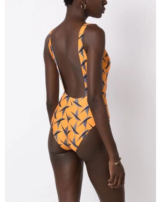 Maillot De Bain Evita À Col V Lygia & Nanny en coloris Orange