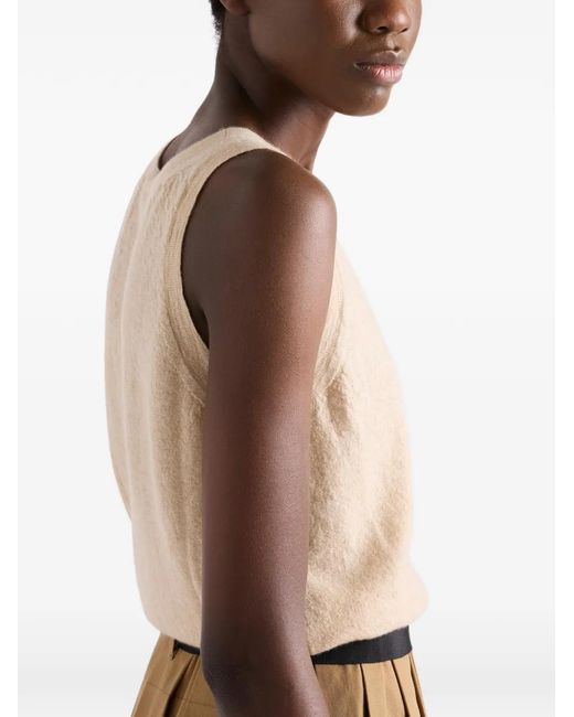 Prada Natural Cashmere Tank Top