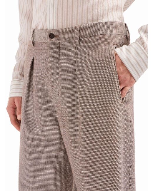 Pantalones texturizados Giorgio Armani de hombre de color Gray