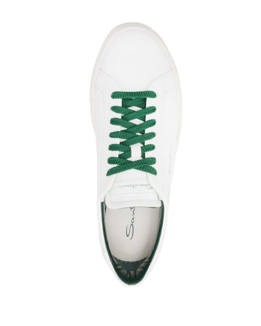 Sneakers Double Buckle di Santoni in White da Uomo