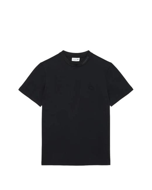 Lacoste Black Logo-Patch Crew-Neck T-Shirt for men