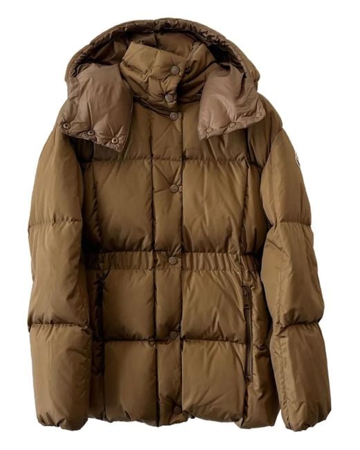 Moncler Brown Hooded Quilted Jacket