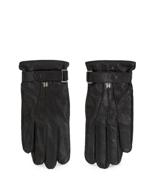 Karl Lagerfeld Black K/Monogram Leather Gloves for men